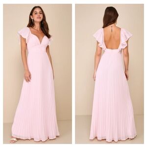 Lulu's Light Pink Maxi Dress